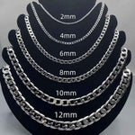 Classic Silver-Tone Link Chain Necklace for Men & Women