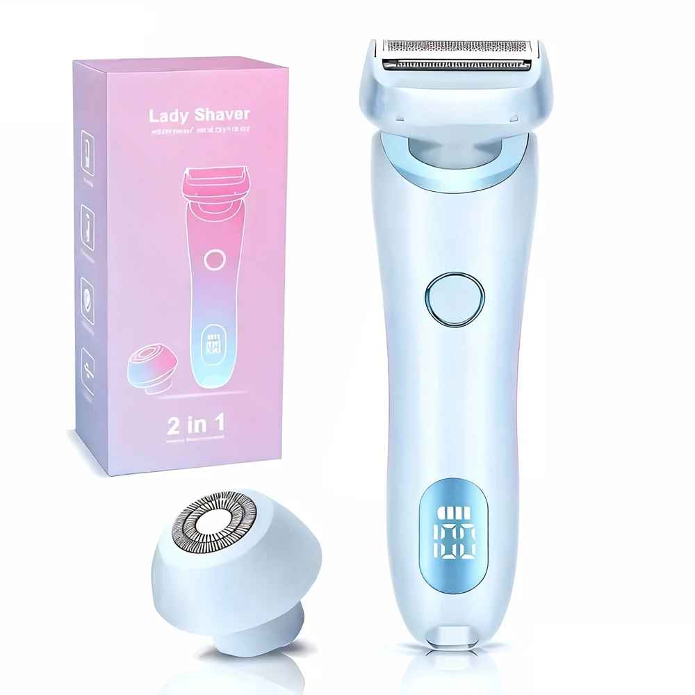 2-in-1 Rechargeable Women's Electric Shaver & Hair Remover